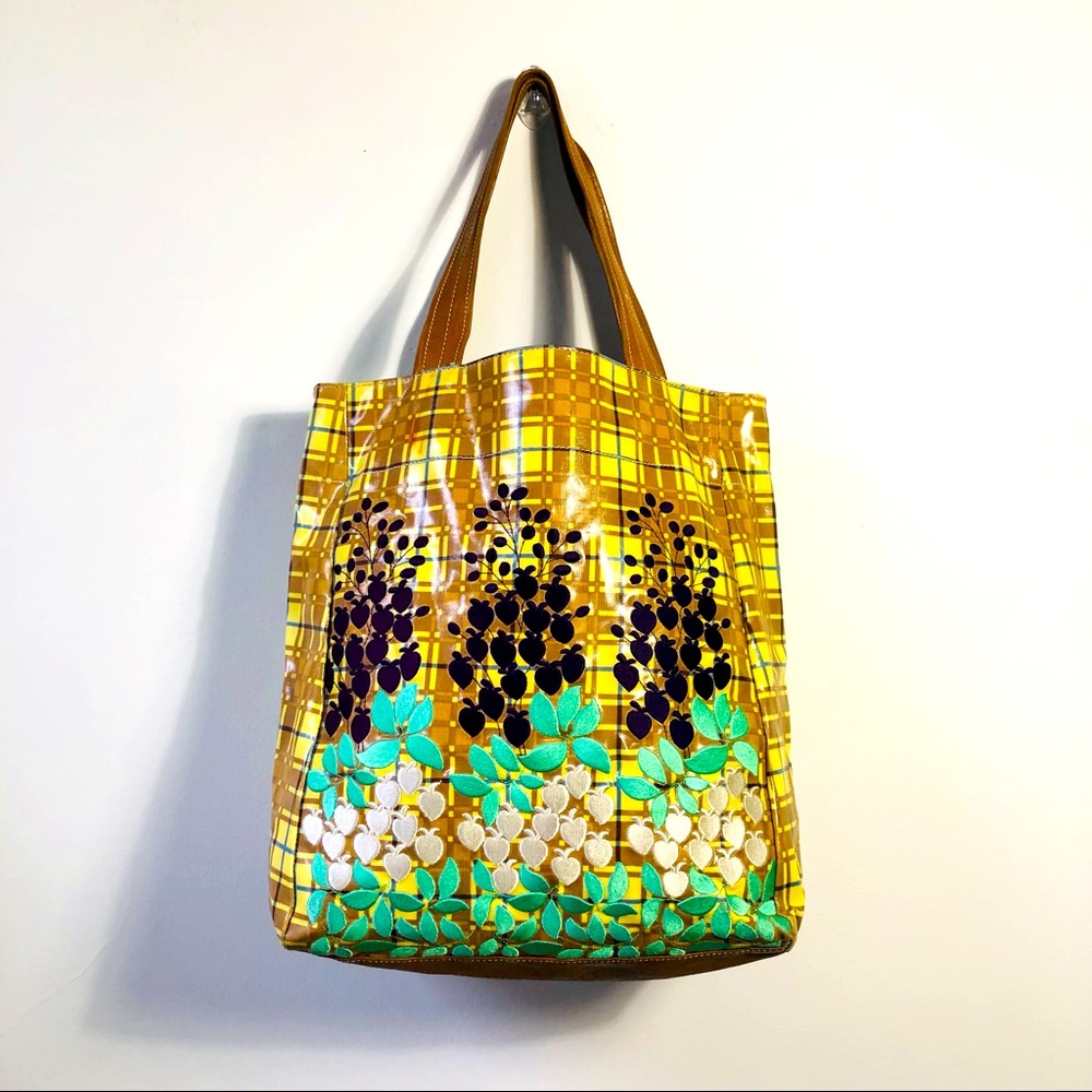Plenty by Tracy Reese Large Leather/Vinyl Embroidered Tote